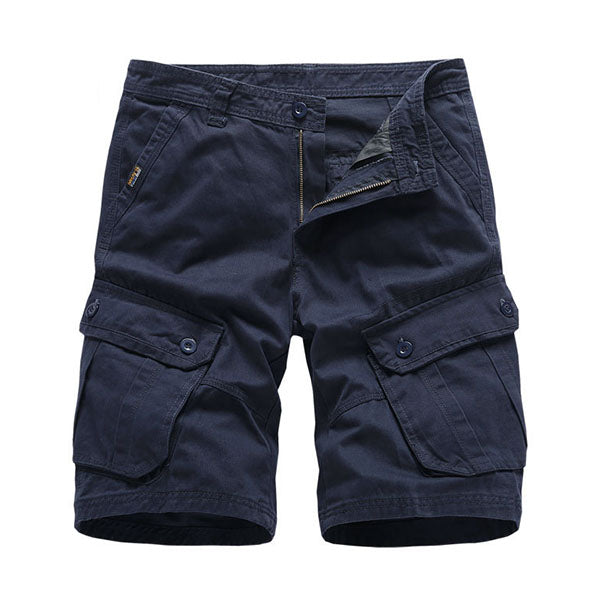 Multi-pocket Loose Solid Color Men's Shorts