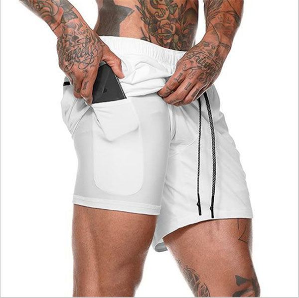 Men's Double Layer Sports Beach Shorts