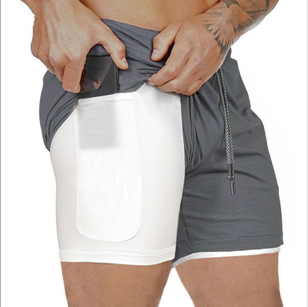 Men's Double Layer Sports Beach Shorts