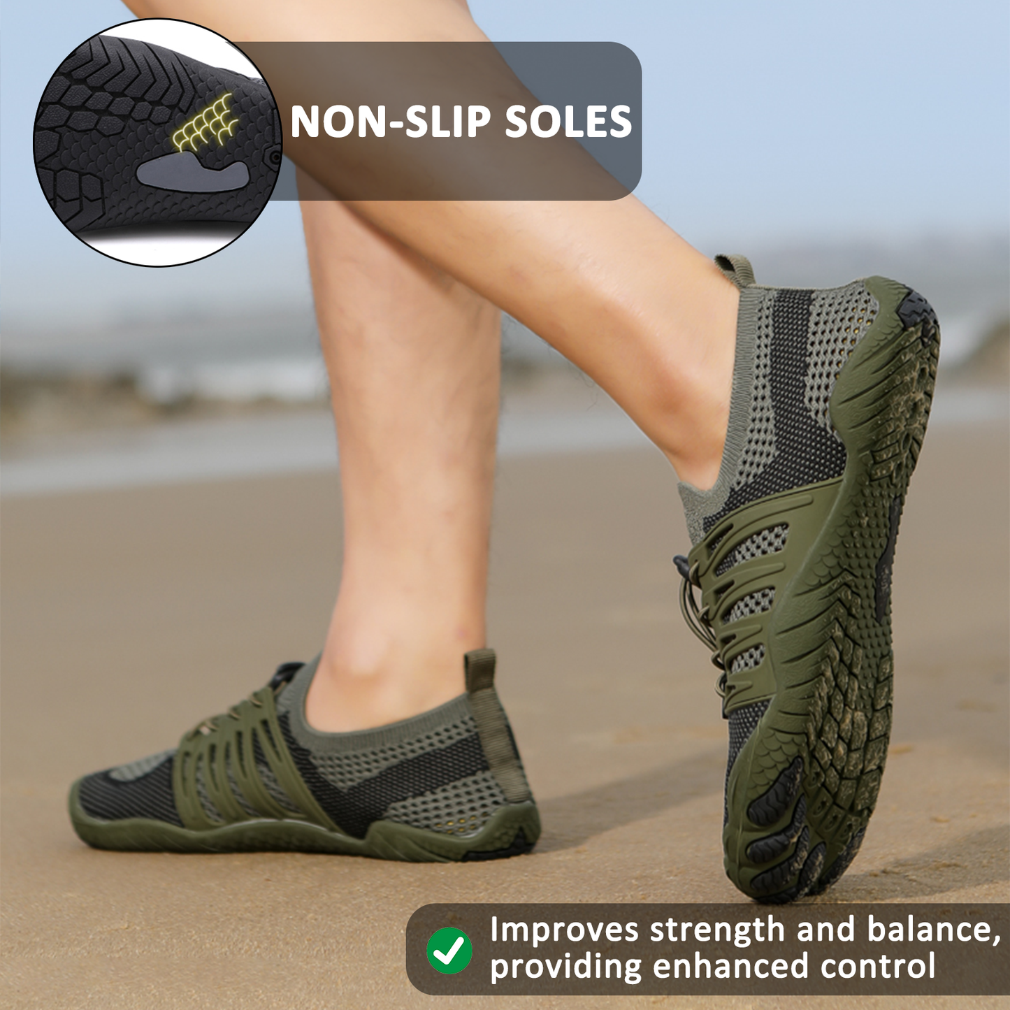 Outdoor Sports River Tracking Shoes Non-slip Beach Shoes Swimming Cycling Fitness Five-finger Water Shoes Barefoot Shoes