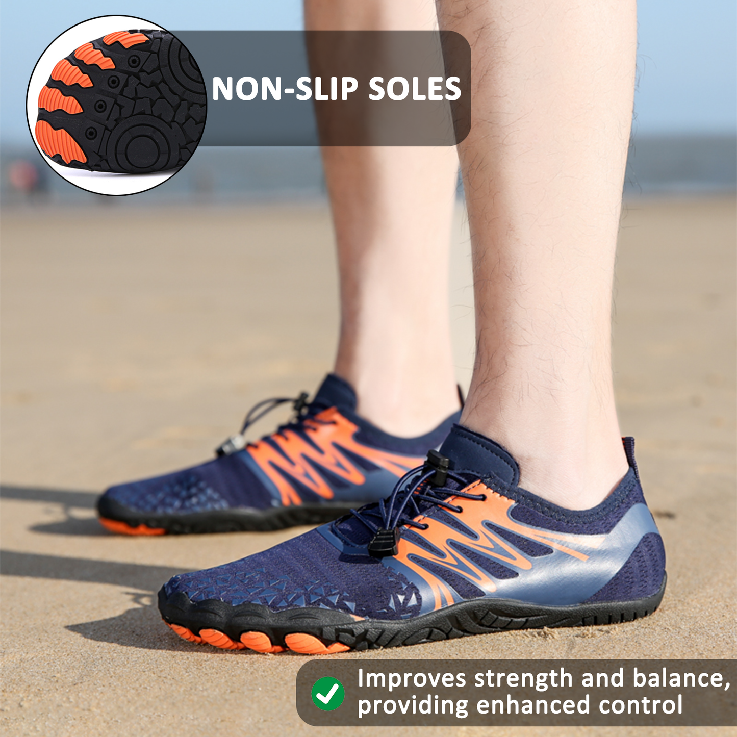 Light Barefoot Shoes Quick Dry Breathable Water Shoes Beach, Swimming, Boating, Hiking, Surfing, Walking Shoes (Unisex)