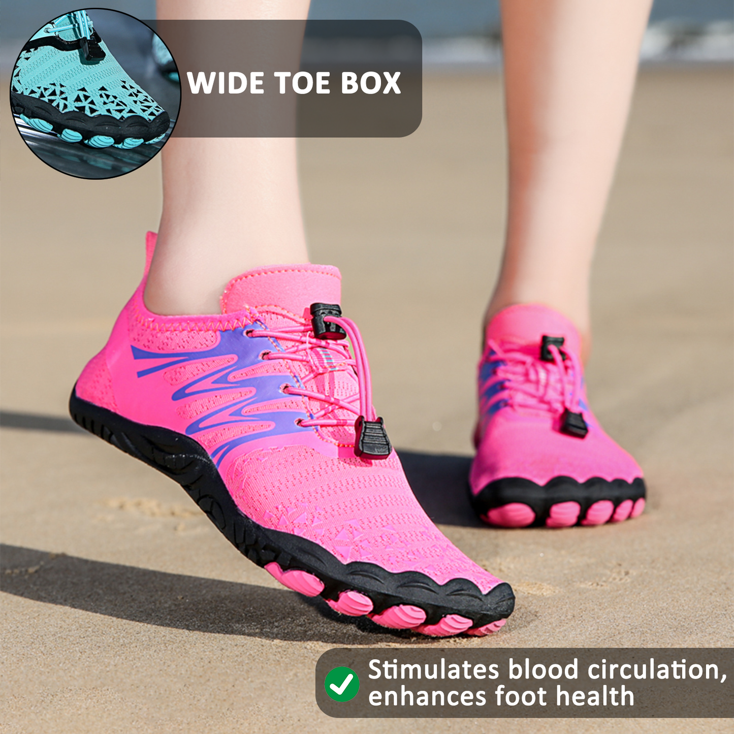 Light Barefoot Shoes Quick Dry Breathable Water Shoes Beach, Swimming, Boating, Hiking, Surfing, Walking Shoes (Unisex)