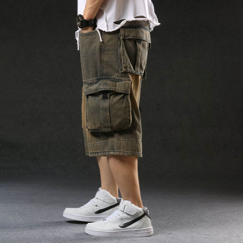 Vintage Casual Loose Multi-pocket Men‘s Shorts