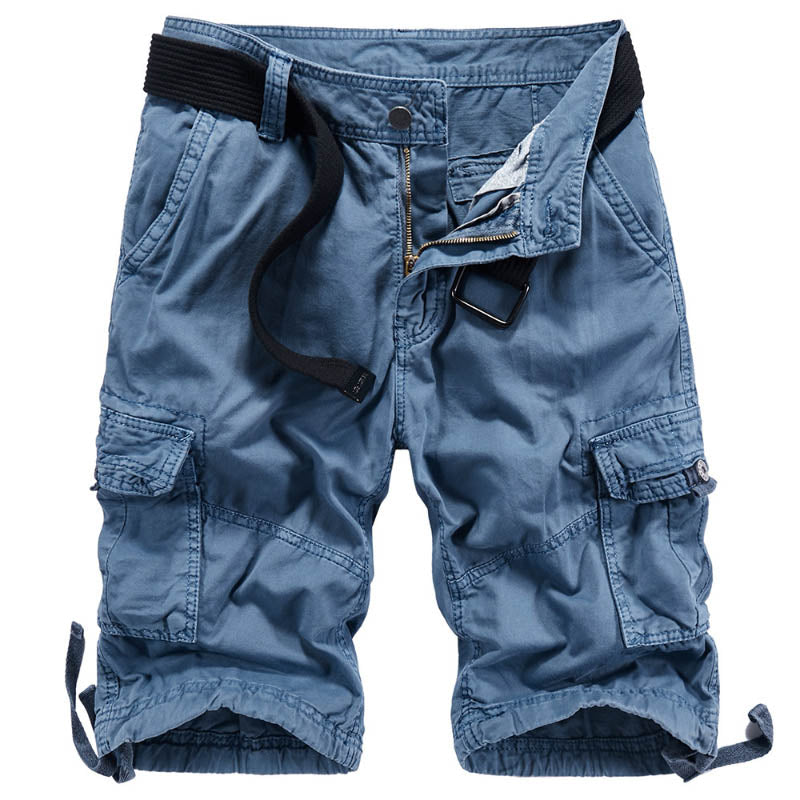 Overalls Multi-pocket Plus Size Five-point Men's Beach Shorts