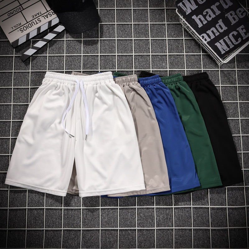 Summer Casual Sports Loose Beach Solid Color Men's Shorts