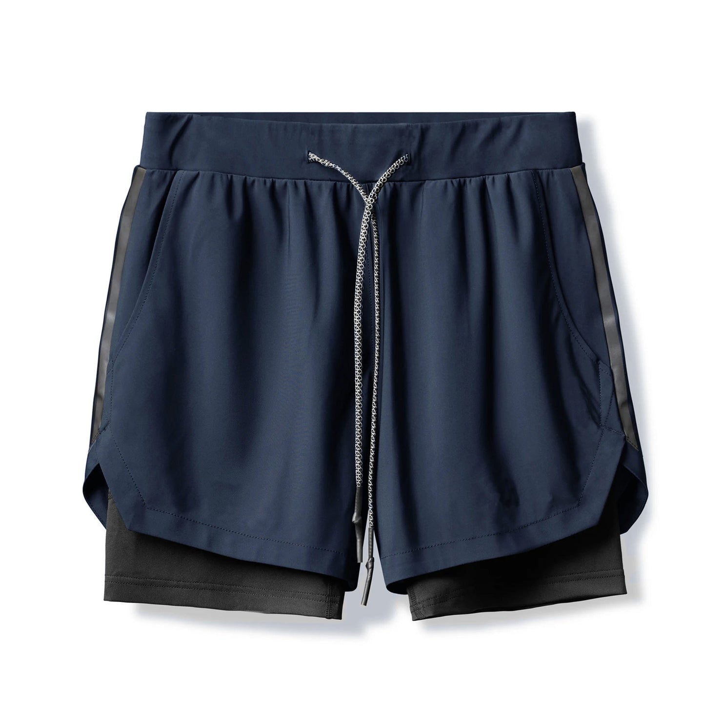 Outdoor Fitness Stretch Breathable Double Layer Men's Shorts