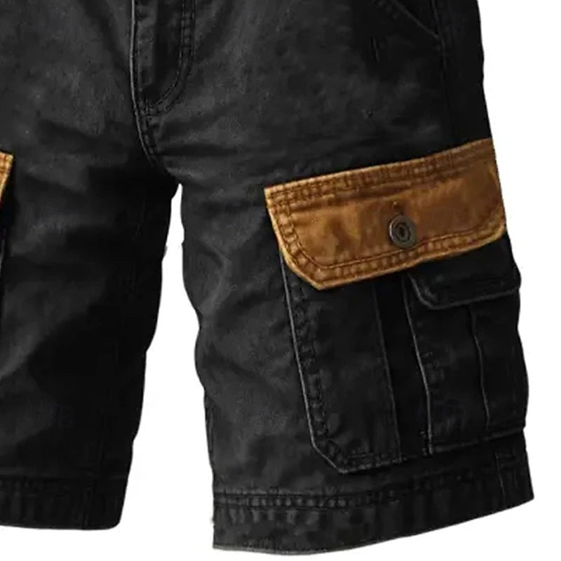 Kangoo Men's Vintage Washed Cargo Shorts