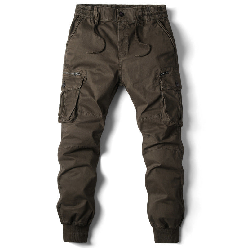 Men's Multi Pocket Elastic Cuff Cargo Pants