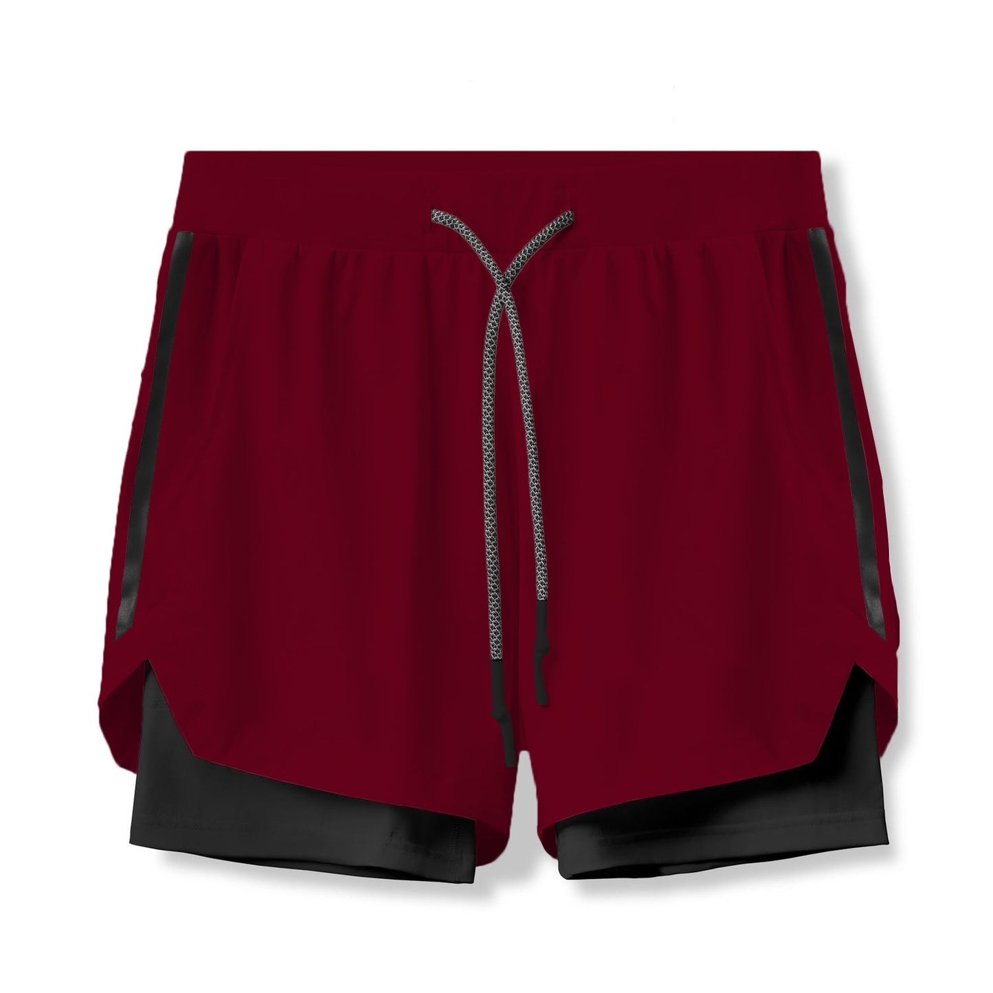 Outdoor Fitness Stretch Breathable Double Layer Men's Shorts