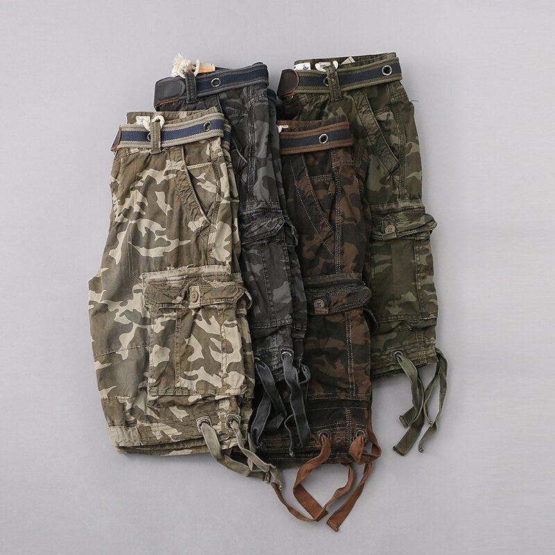 Multi-pocket Casual Outdoor Cropped Men's Beach Shorts