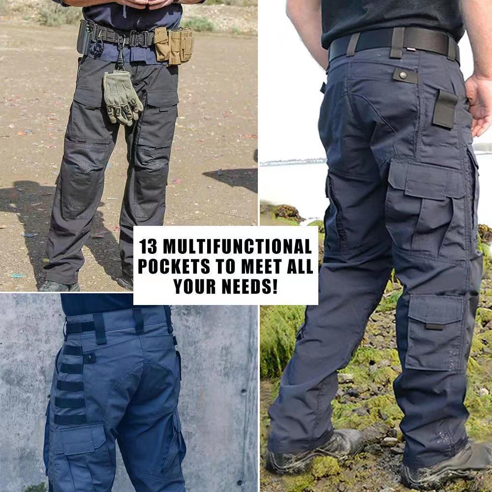 Raider Tactical Pants Black Cargo Pants with Muti-Pockets