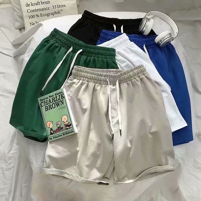 Summer Casual Sports Loose Beach Solid Color Men's Shorts