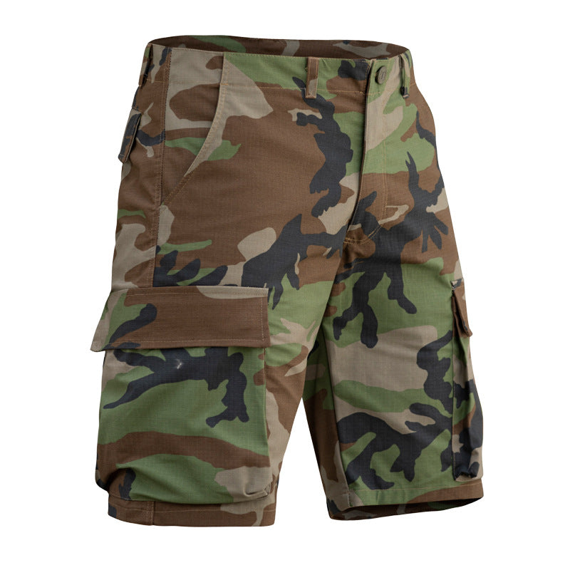 Outdoor Elastic Loose Multi Pocket Men Cargo Shorts