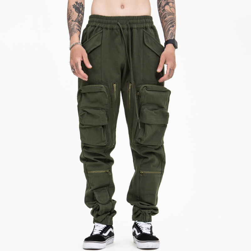 New Trendy Brand High Street Multi-pocket Functional Tooling Casual Pants