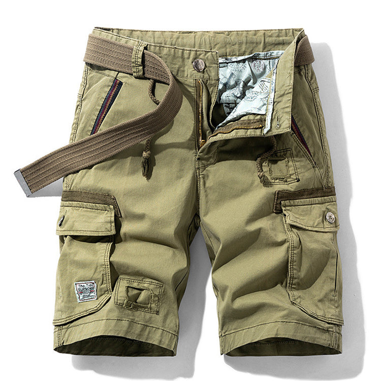 Casual Straight Leg Multi-pocket Men's Shorts