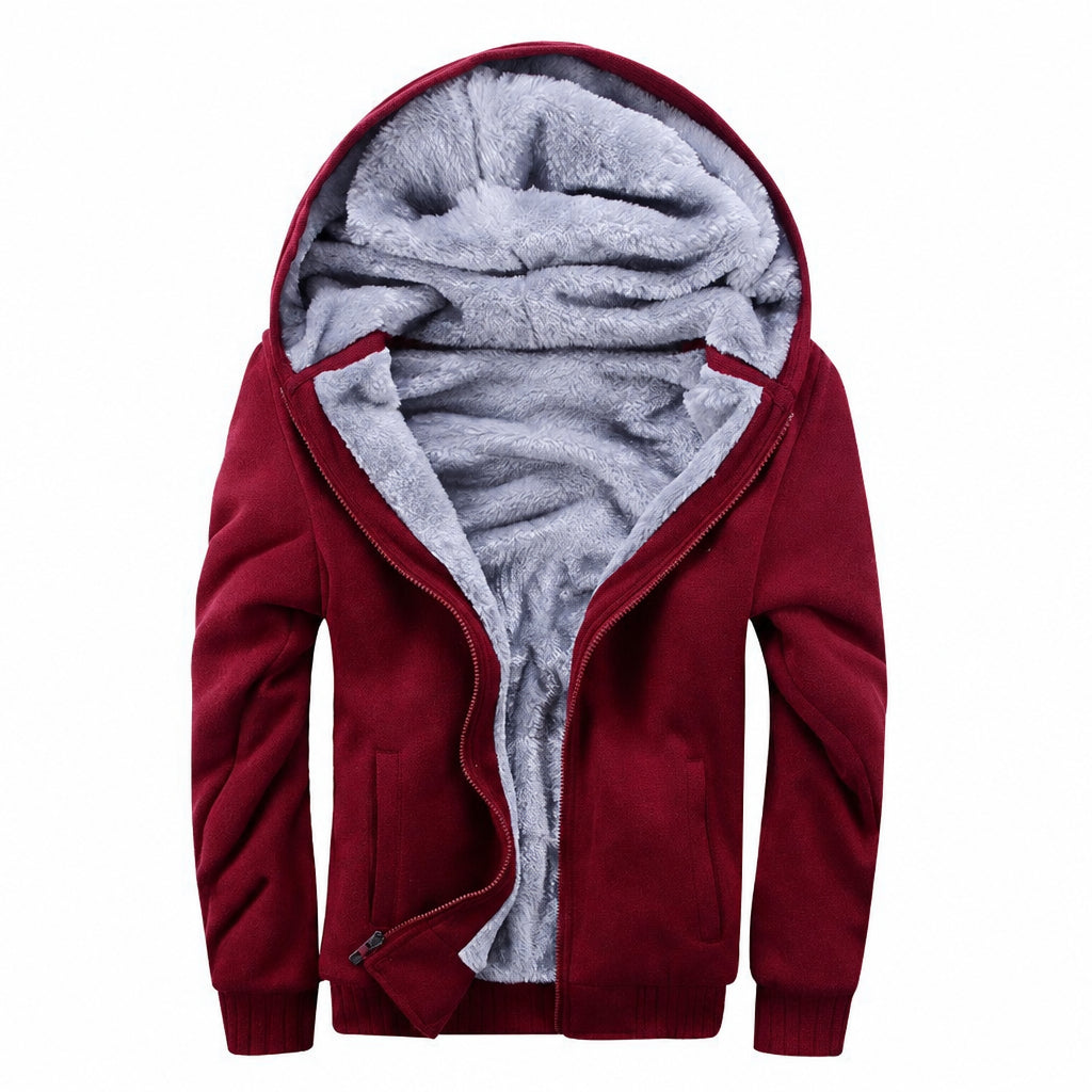 Men’s Ultra-Warm Fleece-Lined Hooded Jacket