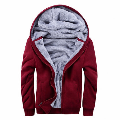 Men’s Ultra-Warm Fleece-Lined Hooded Jacket