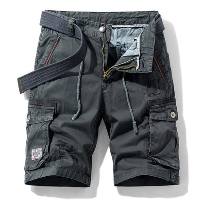 Casual Straight Leg Multi-pocket Men's Shorts