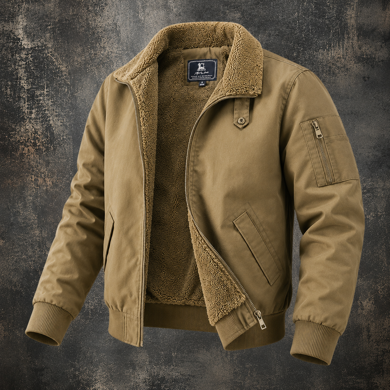 Kangoo Sherpa-Lined Bomber Jacket