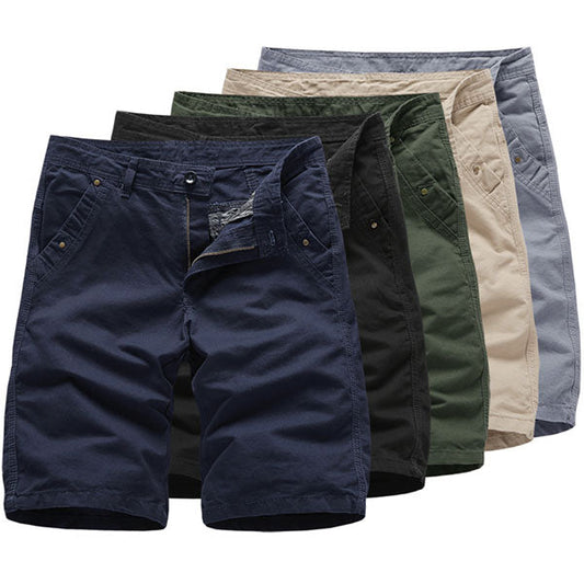 Fashion Solid Color Cotton Men's Shorts