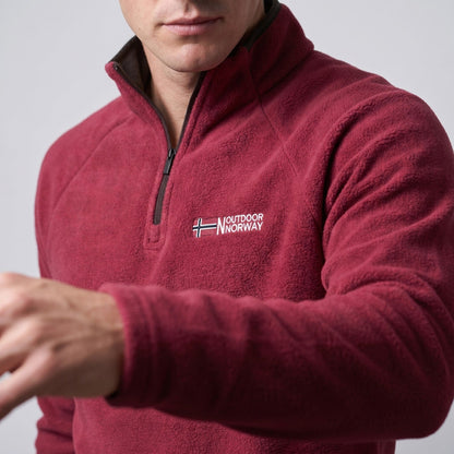 Men's Quarter-Zip Fleece Pullover – Lightweight Outdoor Fleece Sweater for Hiking & Camping