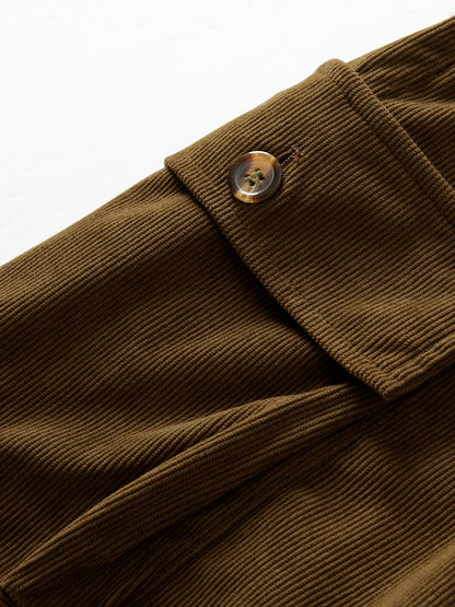 Kangoo Men's Multi-Pocket Corduroy Cargo Shorts