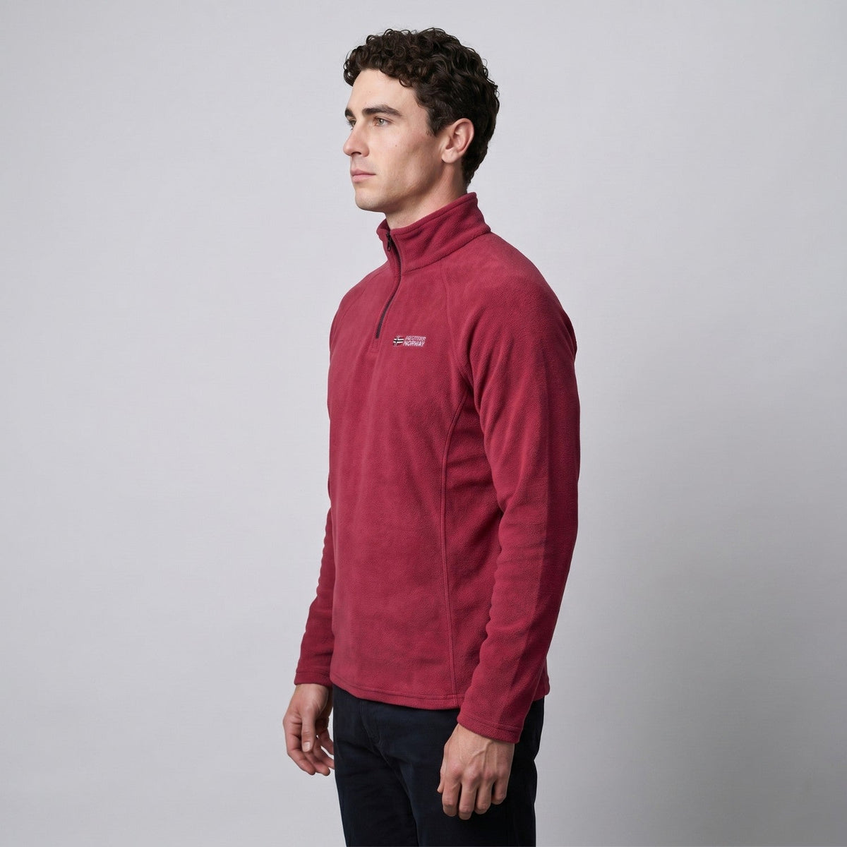 Men's Quarter-Zip Fleece Pullover – Lightweight Outdoor Fleece Sweater for Hiking & Camping
