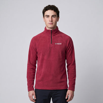 Men's Quarter-Zip Fleece Pullover – Lightweight Outdoor Fleece Sweater for Hiking & Camping