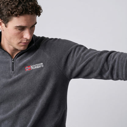 Men's Quarter-Zip Fleece Pullover – Lightweight Outdoor Fleece Sweater for Hiking & Camping