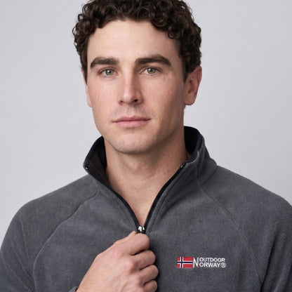 Men's Quarter-Zip Fleece Pullover – Lightweight Outdoor Fleece Sweater for Hiking & Camping
