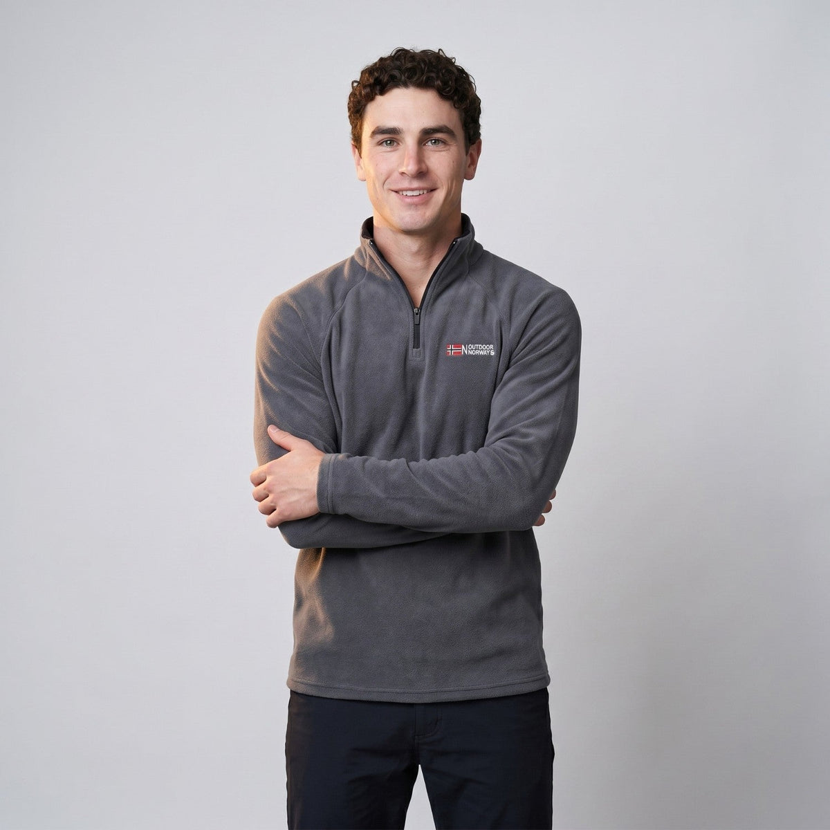Men's Quarter-Zip Fleece Pullover – Lightweight Outdoor Fleece Sweater for Hiking & Camping