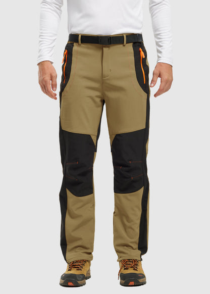 Men's Outdoor Snow Ski Water Resistant Fleece Lined Pants