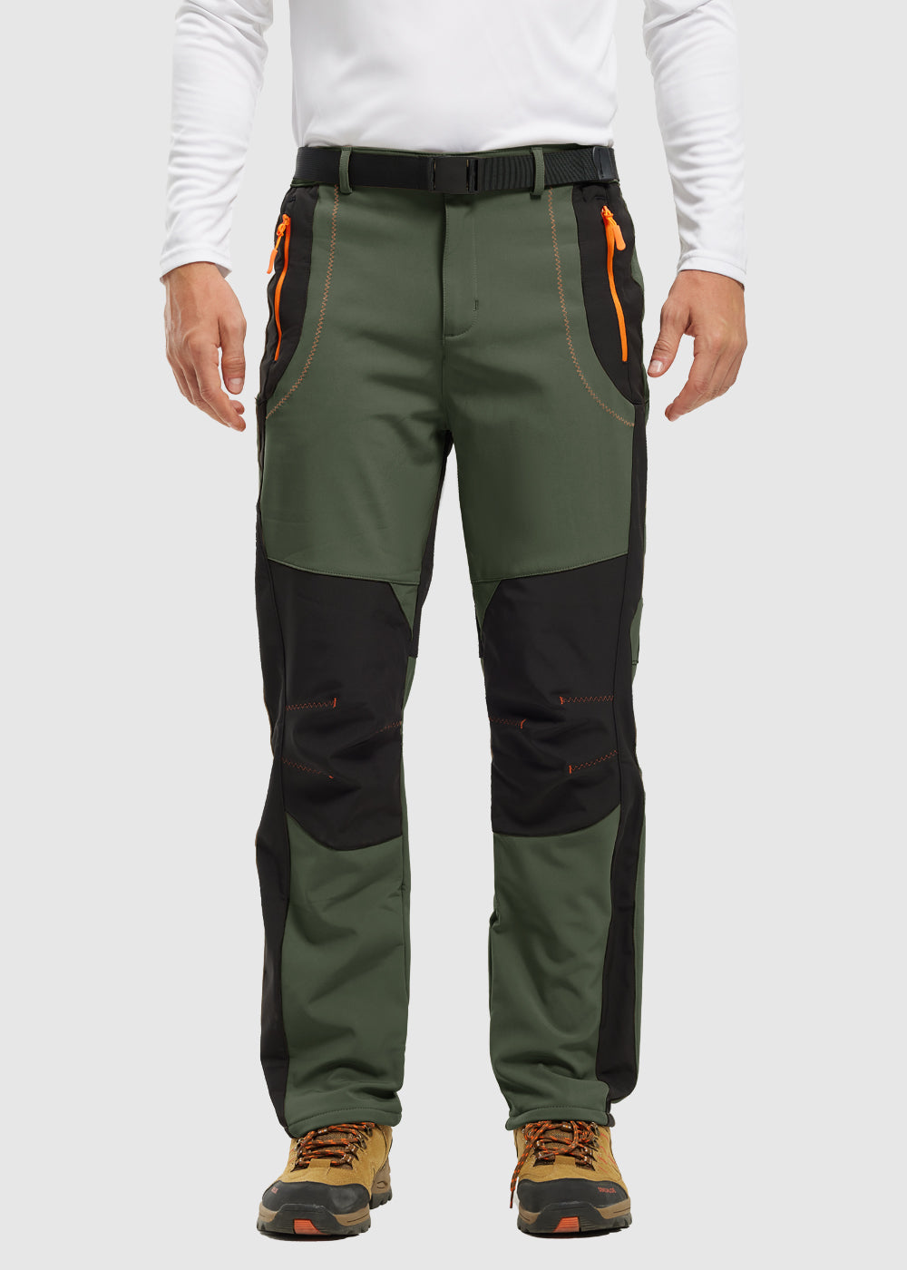 Men's Outdoor Snow Ski Water Resistant Fleece Lined Pants