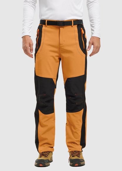 Men's Outdoor Snow Ski Water Resistant Fleece Lined Pants