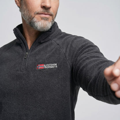 Men's Quarter-Zip Fleece Pullover – Lightweight Outdoor Fleece Sweater for Hiking & Camping
