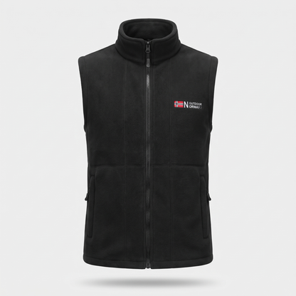 Men's Fleece Vest - Stand Collar Fleece Vest for Walking & Hiking
