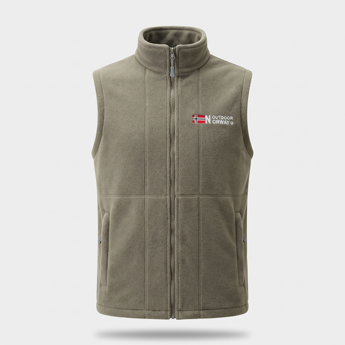 Men's Fleece Vest - Stand Collar Fleece Vest for Walking & Hiking