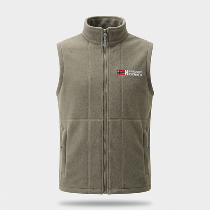 Men's Fleece Vest - Stand Collar Fleece Vest for Walking & Hiking