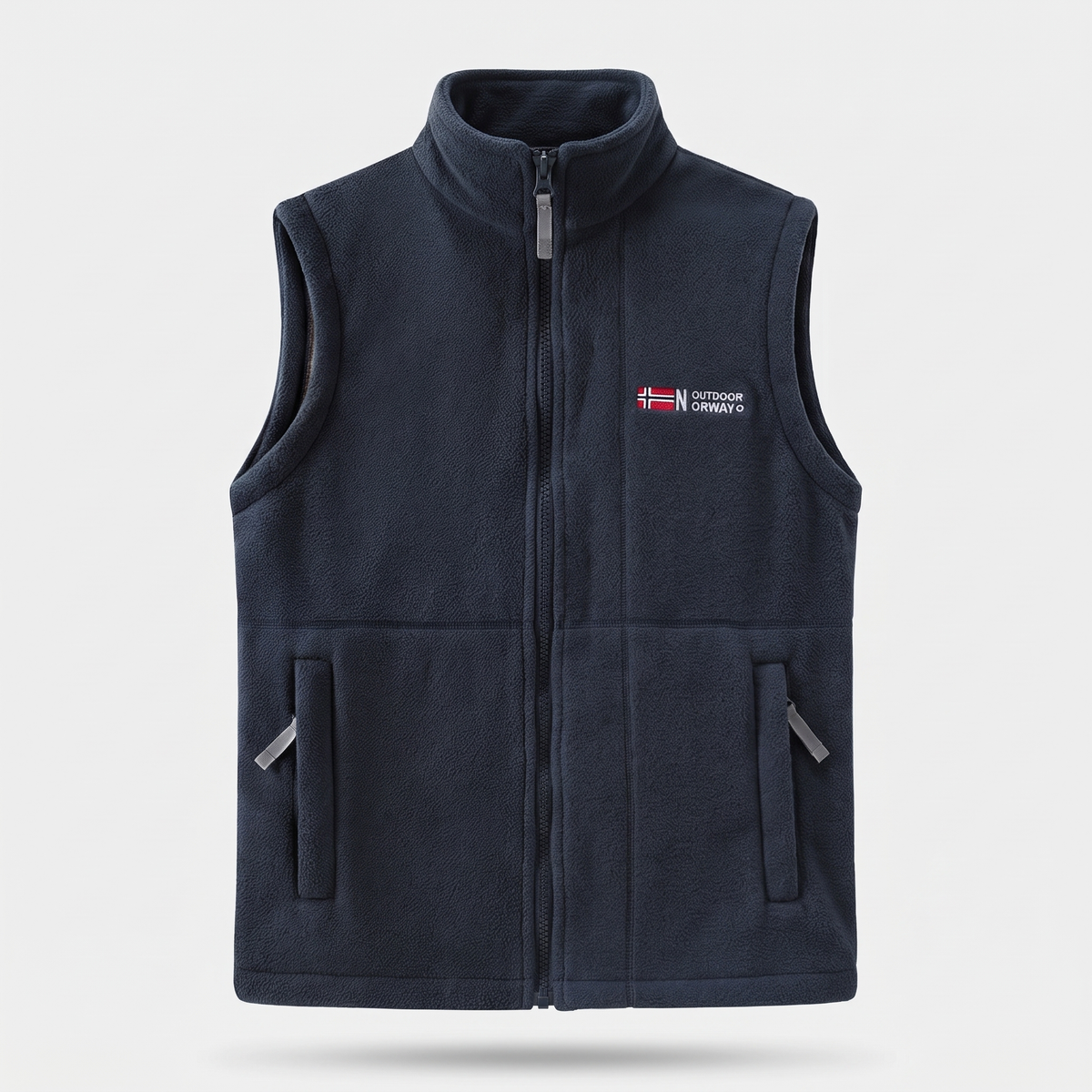 Men's Fleece Vest - Stand Collar Fleece Vest for Walking & Hiking