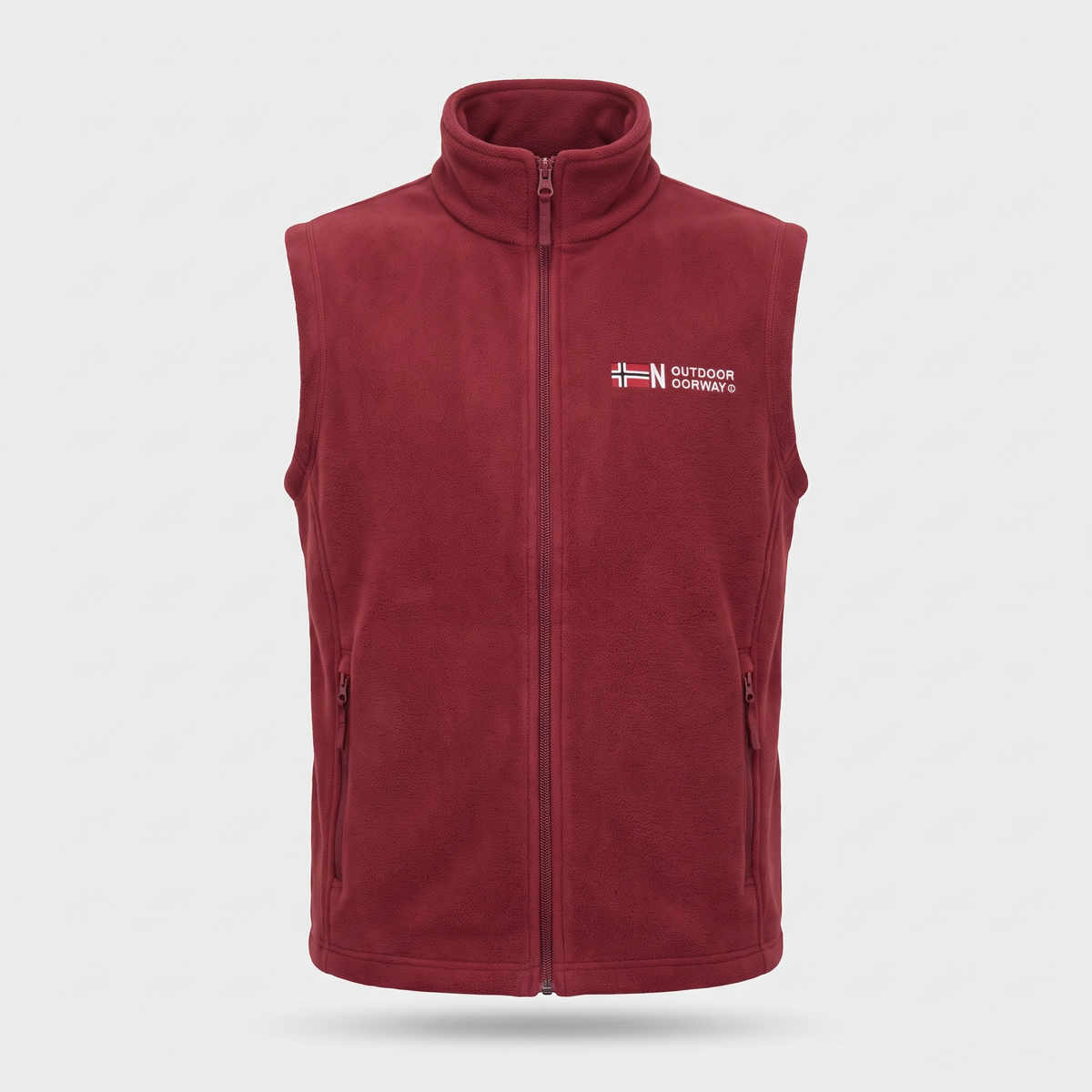 Men's Fleece Vest - Stand Collar Fleece Vest for Walking & Hiking