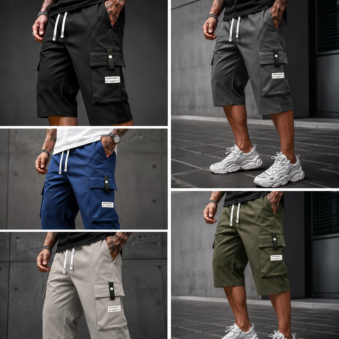 Men's Casual Drawstring Capri Cargo Pants-Buy 2 Get Free Shipping Today!