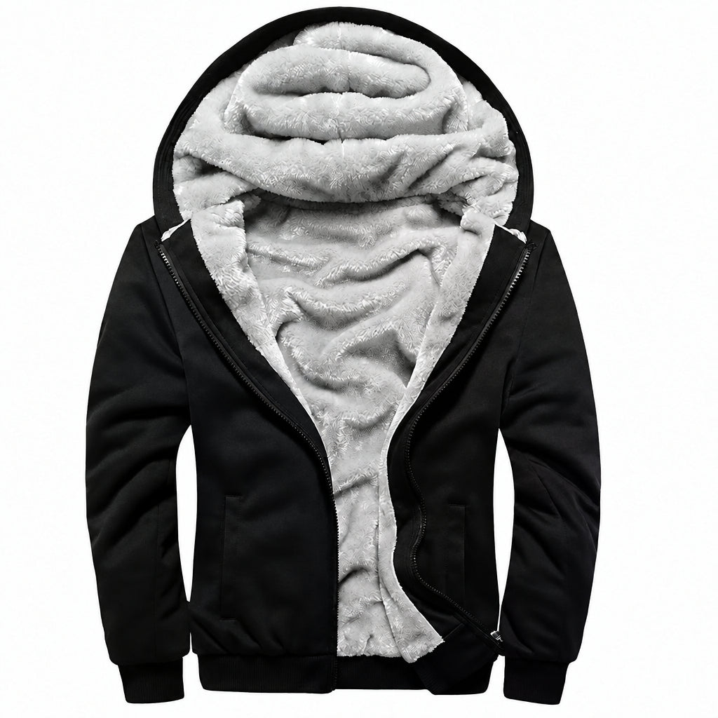 Men’s Ultra-Warm Fleece-Lined Hooded Jacket