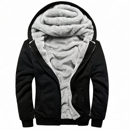 Men’s Ultra-Warm Fleece-Lined Hooded Jacket