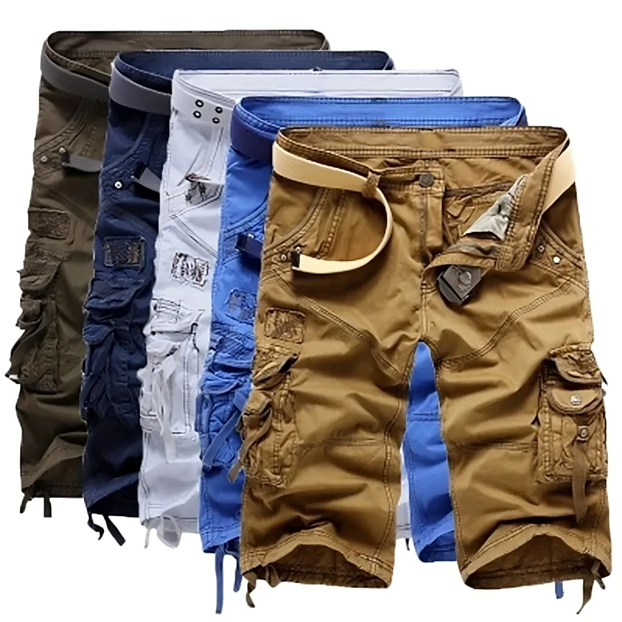 Multi Pocket Cargo Shorts