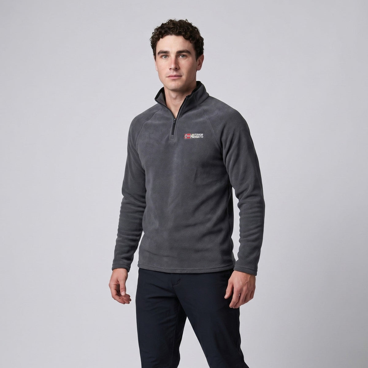 Men's Quarter-Zip Fleece Pullover – Lightweight Outdoor Fleece Sweater for Hiking & Camping