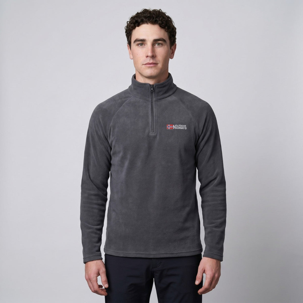 Men's Quarter-Zip Fleece Pullover – Lightweight Outdoor Fleece Sweater for Hiking & Camping