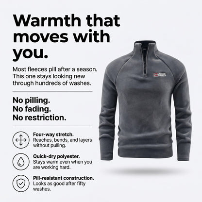 Men's Quarter-Zip Fleece Pullover – Lightweight Outdoor Fleece Sweater for Hiking & Camping