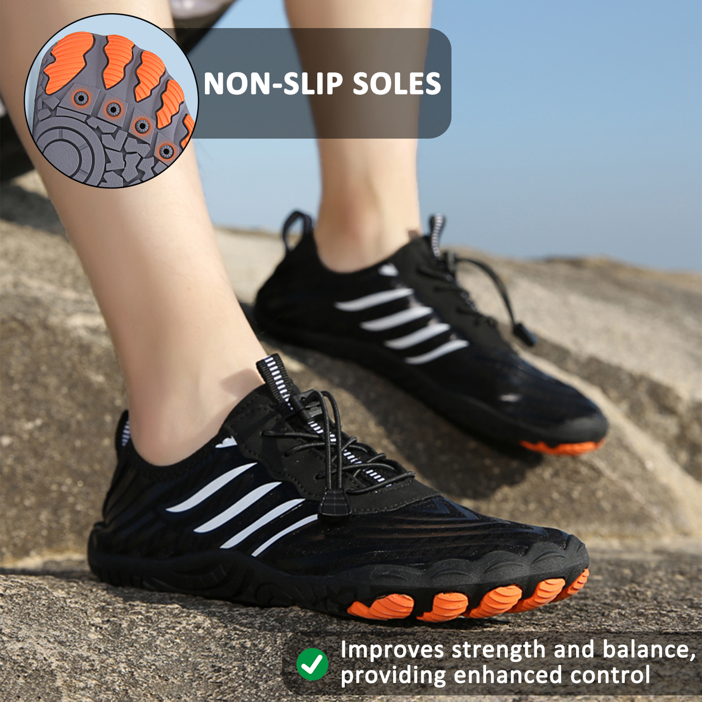 Outdoor Diving Swimming River Tracing Shoes Beach Wading Skipping Rope Hiking Barefoot Footwear (Unisex)