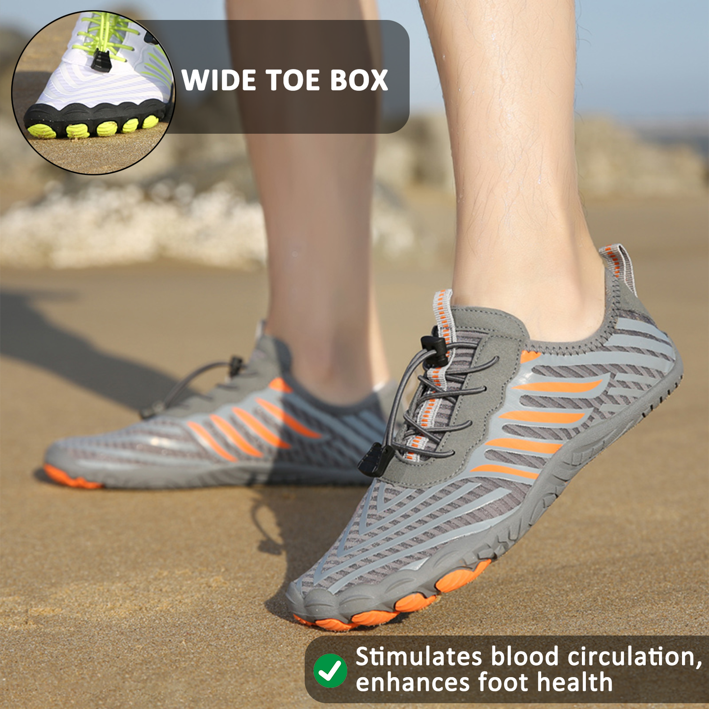 Outdoor Diving Swimming River Tracing Shoes Beach Wading Skipping Rope Hiking Barefoot Footwear (Unisex)