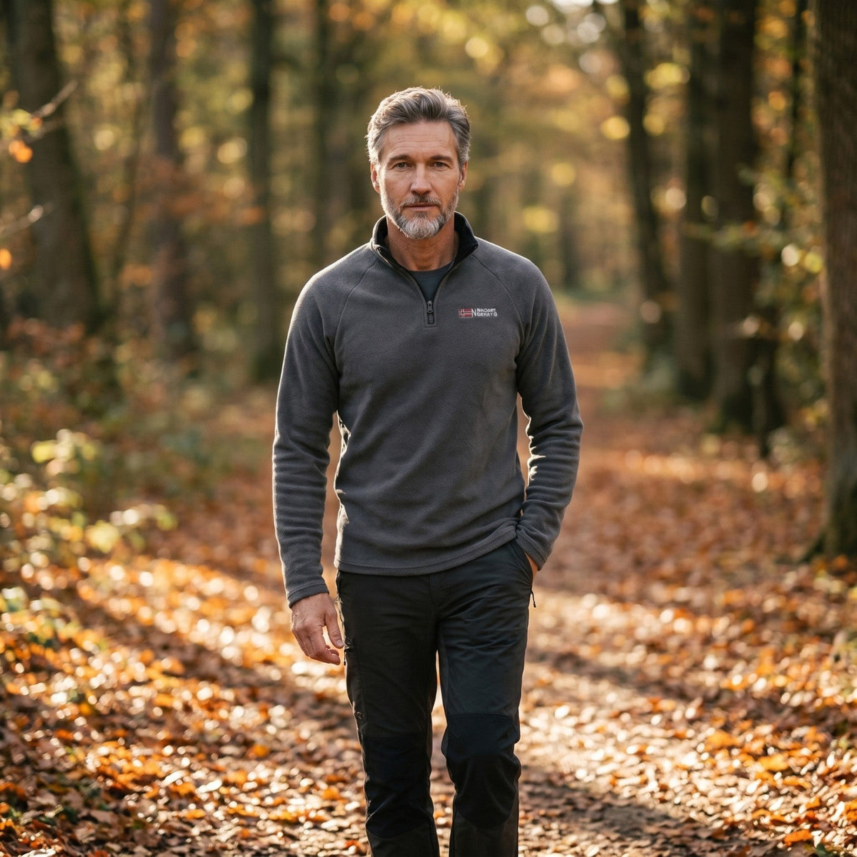 Men's Quarter-Zip Fleece Pullover – Lightweight Outdoor Fleece Sweater for Hiking & Camping